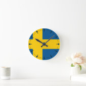 Mod-Flagge der Schweden-Wand-Uhr Runde Wanduhr (Zuhause)