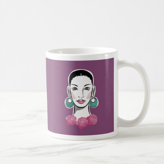 Mod Fleur 1960er-Frau Kaffeetasse (Rechts)