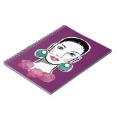 Mod Fleur 1960er-Frau Notizblock (Linke Seite)