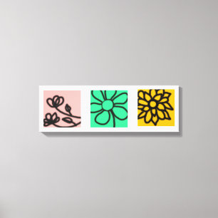 Mod Floral Art Set Leinwanddruck