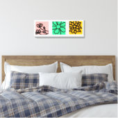 Mod Floral Art Set Leinwanddruck (Insitu (Schlafzimmer))