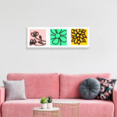 Mod Floral Art Set Leinwanddruck (Insitu (Wohnzimmer))