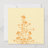 Mod Floral Bridal Dusche Einladung Orangencreme (Rückseite)