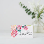 Mod Floral Rose Moderne Kunst Blume Hochzeiten Visitenkarte (Stehend Vorderseite)