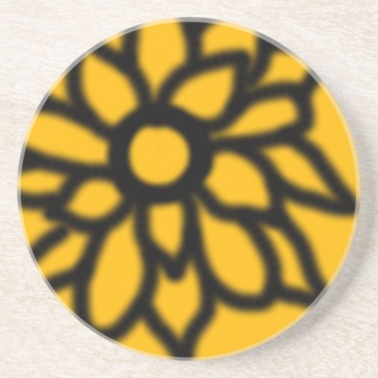 Mod Floral Untersetzer (Gelb) (Vorne)