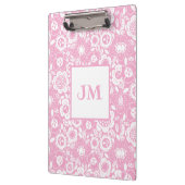Mod Floralmuster mit Initialen Klemmbrett (Links)