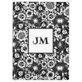 Mod Floralmuster mit Initialen Klemmbrett (Rückseite)