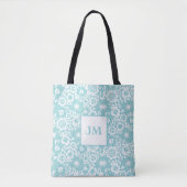 Mod Floralmuster mit Initialen Tasche (Vorderseite)