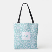 Mod Floralmuster mit Initialen Tasche (Rückseite)