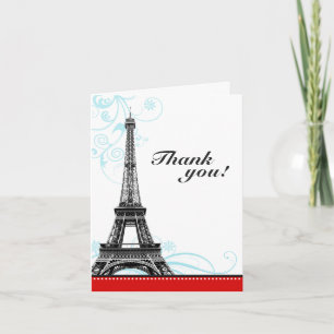 Mod Flourish Eiffel Tower Parisian Dankeskarten Dankeskarte