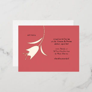 MOD FOIL TULIP WEDING ENCLOSURE CARD FOLIEN FEIERTAGSPOSTKARTE