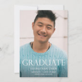 Mod Foto Graduation Party Vertikal Einladung (Vorderseite)
