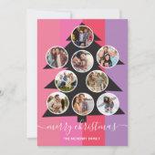 Mod Foto Ornament Weihnachtsbaumkarte Einladung (Vorderseite)