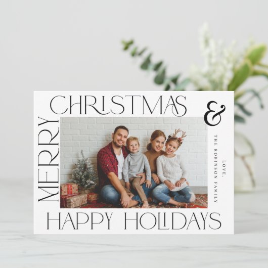 MOD Frame Frohe Weihnachten & Feiertage Foto (Stehend Vorderseite)