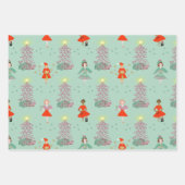 Mod-Frauen aus der Mitte des Jahrhunderts retrendi Geschenkpapier Set (Vorderseite)