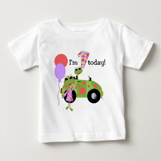 Mod Frogs 1. Geburtstag Baby T-shirt (Vorderseite)