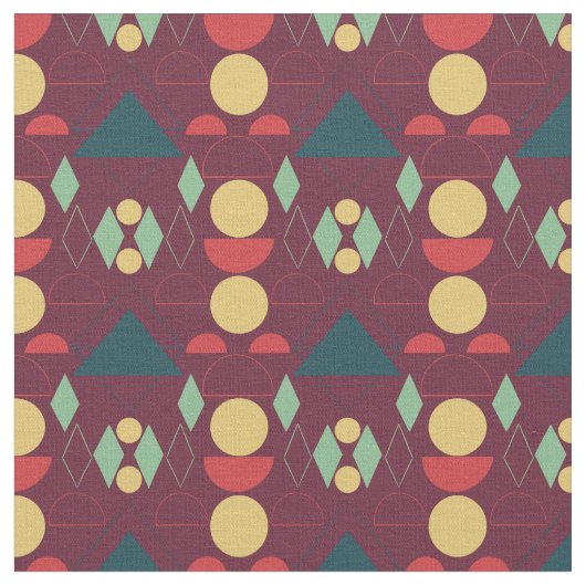 Mod Fuchsia Geometric Stoff (Nahaufnahme)