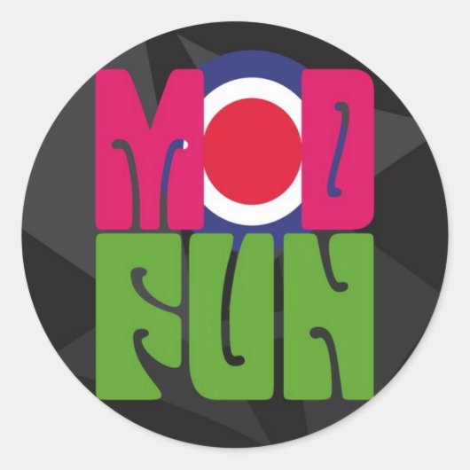 Mod-fun Logo-Aufkleber Runder Aufkleber (Vorderseite)