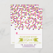 Mod für farbenfrohe geometrische Dreiecke mit RSVP (Vorne/Hinten)