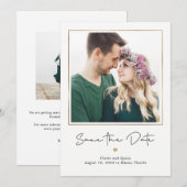Mod Gallery Editable Color Save the Date Card Dankeskarte (Vorne/Hinten)