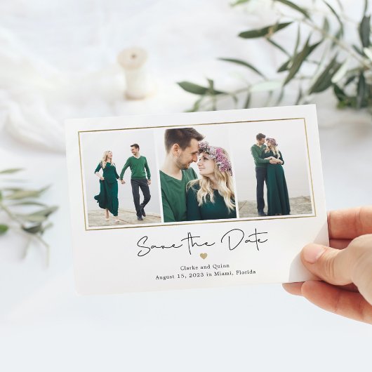 Mod Gallery Editable Color Save the Date Card Dankeskarte