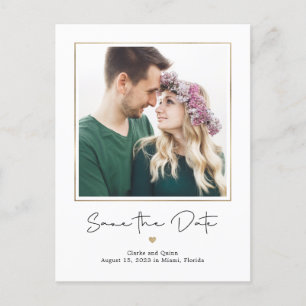 Mod Gallery EDITABLE FARBE Save the Date Postkarte