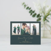 Mod Gallery EDITABLE FARBE Save the Date Postkarte (Stehend Vorderseite)