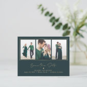 Mod Gallery EDITABLE FARBE Save the Date Postkarte (Stehend Vorderseite)