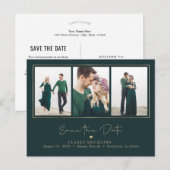 Mod Gallery EDITABLE FARBE Save the Date Postkarte (Vorne/Hinten)