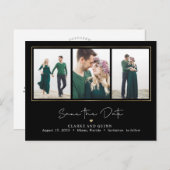 Mod Gallery EDITABLE FARBE Save the Date Postkarte (Vorne/Hinten)