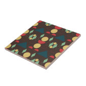 Mod Geometric Brown aus der Mitte des Jahrhunderts Fliese (Seite)