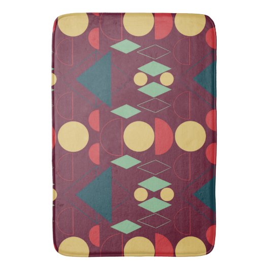 Mod Geometric Fuchsia Badematte (Vorderseite Vertikal)