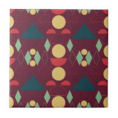 Mod Geometric Fuchsia Keramik Tile Fliese (Vorderseite)