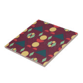 Mod Geometric Fuchsia Keramik Tile Fliese (Seite)