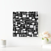 Mod Geometric Quadratische Wanduhr (Zuhause)