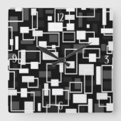 Mod Geometric Quadratische Wanduhr (Vorderseite)