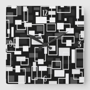 Mod Geometric Quadratische Wanduhr