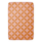 Mod Geometric Retro Modernes Orange Sun Mitte des  Badematte (Vorderseite Vertikal)