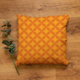 Mod Geometric Retro Modernes Orange Sun Mitte des  Kissen