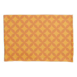 Mod Geometric Retro Modernes Orange Sun Mitte des  Kissenbezug
