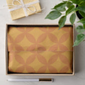 Mod Geometric Retro Modernes Orange Sun Mitte des Seidenpapier (Geschenk)