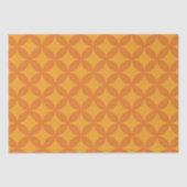 Mod Geometric Retro Modernes Orange Sun Mitte des Seidenpapier (Vorderseite)
