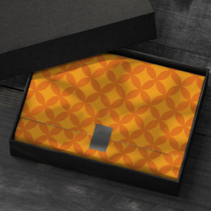 Mod Geometric Retro Modernes Orange Sun Mitte des Seidenpapier