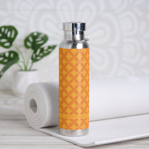 Mod Geometric Retro Modernes Orange Sun Mitte des  Trinkflasche