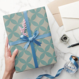 Mod Geometric Retro Modernes Türkis aus dem Mittel Geschenkpapier