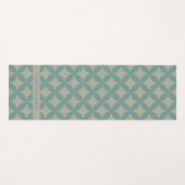 Mod Geometric Retro Modernes Türkis aus dem Mittel Yogamatte (Vorderseite (Horizontal))