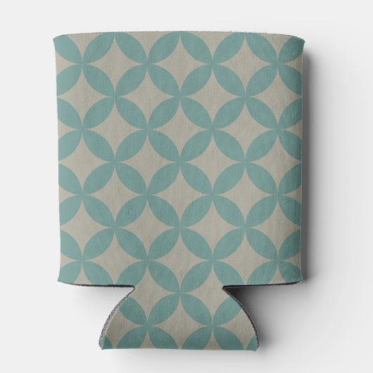 Mod Geometric Retro Wedding Turquoise Mitte des Ja Dosenkühler (Rückseite)