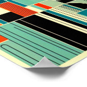 Mod Geometrisch Mitte des Jahrhunderts Abstrakt Poster (Ecke)