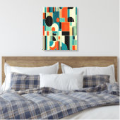 Mod Geometrische Abstrakte Leinwand Art (Insitu (Schlafzimmer))
