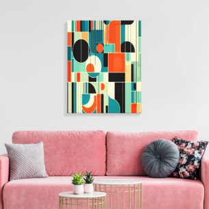 Mod Geometrische Abstrakte Leinwand Art